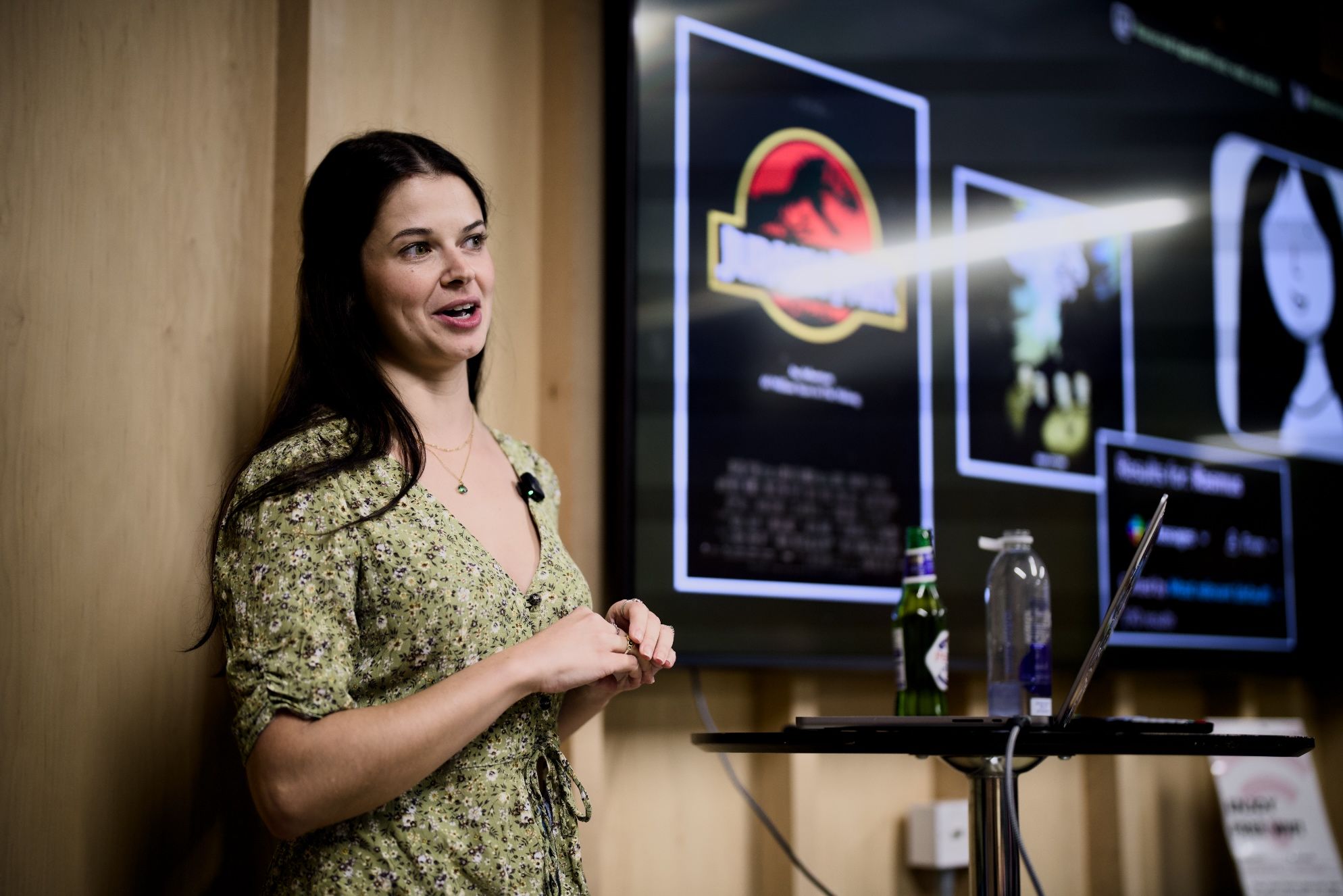 Ana Rodriguez presenting at the NN1 Dev Club #13
