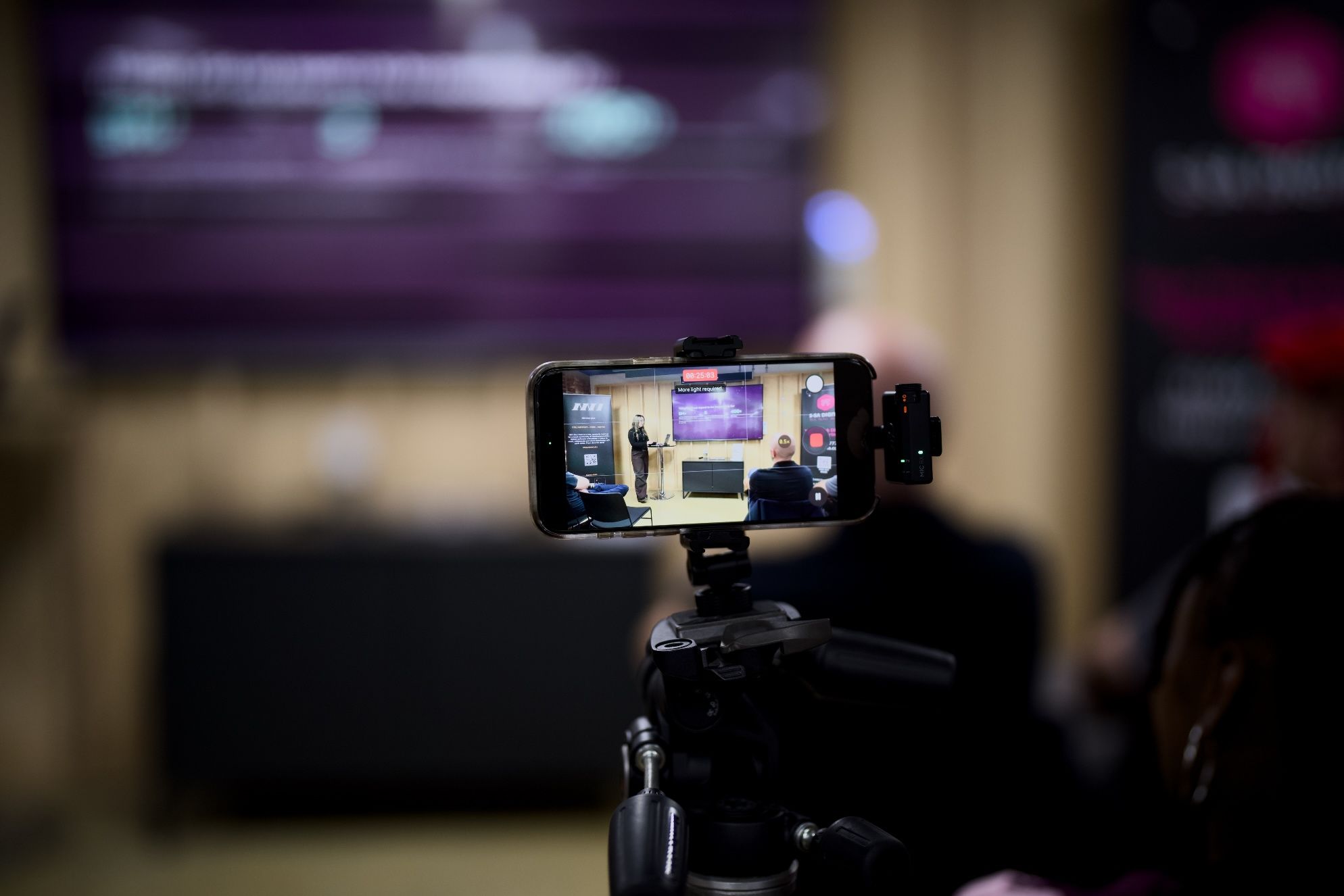 A look at the video setup that is in the process of capturing Diana's talk