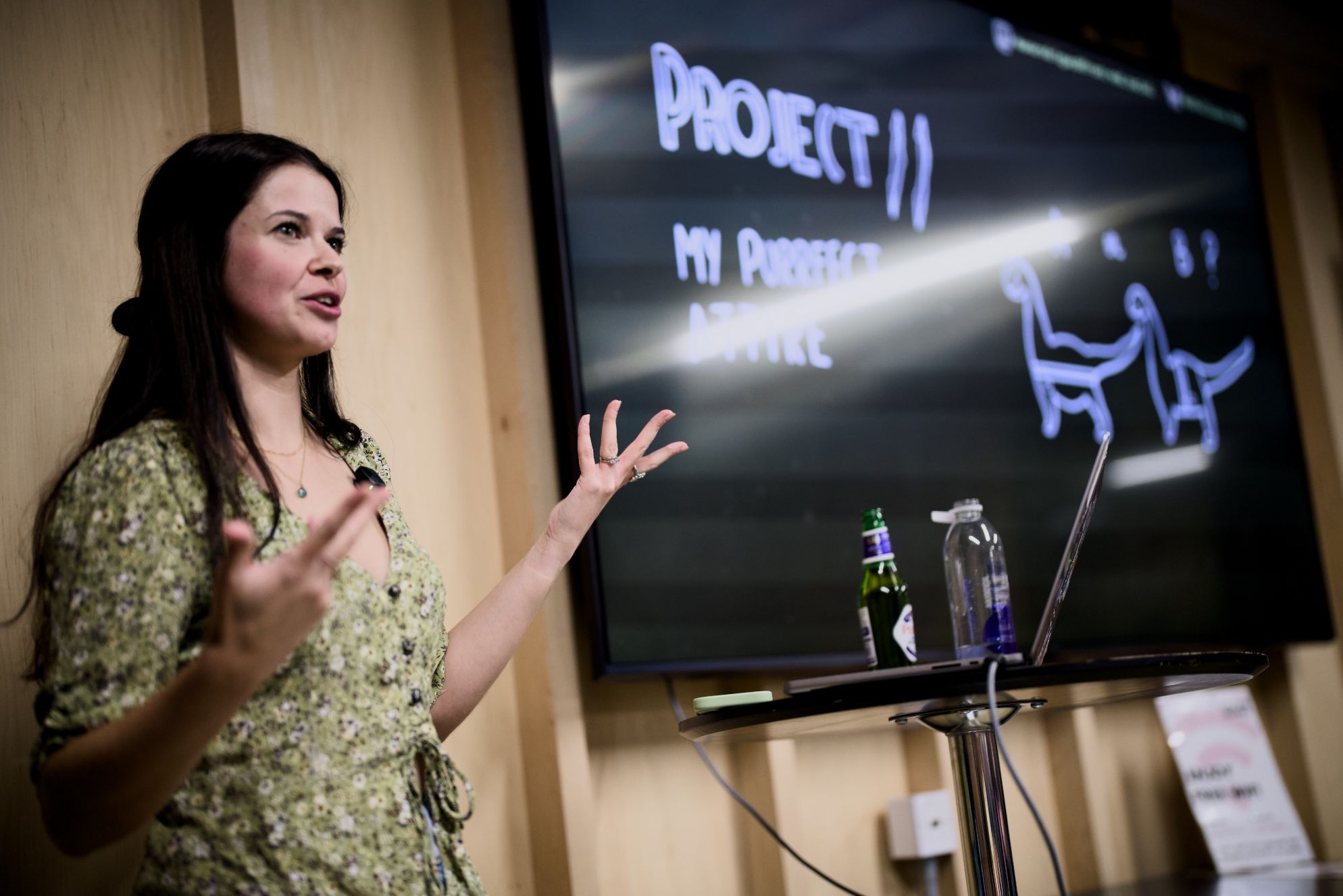 Ana Rodriguez presenting at the NN1 Dev Club #13