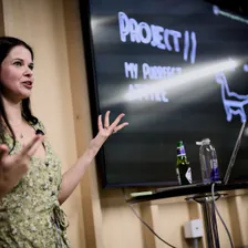 Ana Rodriguez presenting at the NN1 Dev Club #13